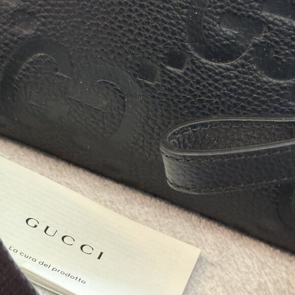 Men's Gucci Monogram Embroidered Leather Crossbody - Picture 7 of 10